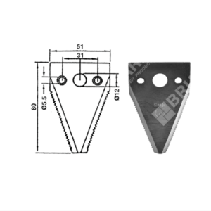 Sezione lama rigata stretta