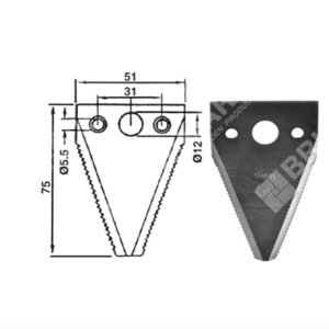 Sezione lama rigata stretta